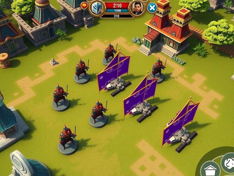 Golconda Mighty Legion gameplay screenshot showing strategic battle